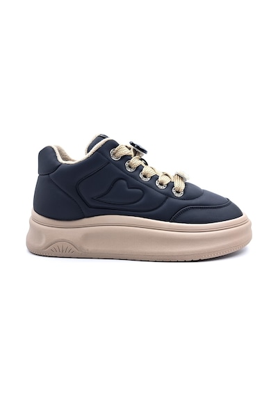Guja 25k421 Kadın Emoji Süs Detaylı Kalın Taban Sneaker Ayakkabı Siyah Siyah