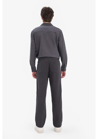 DeFacto %100 Pamuk Bol Rahat Kesim Wide Leg Geniş Paça Yazlık Keten Görünümlü Pantolon D7285AX25SPAR104