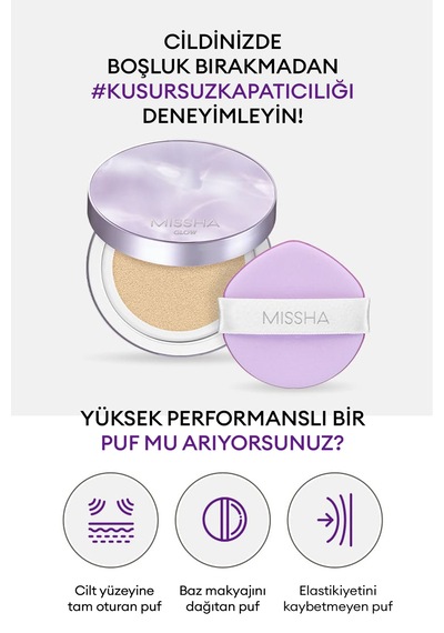 Missha Glow Layering Fit Puff Yüksek Kapatıcılık Sağlayan Yumuşak Makyaj Süngeri 5'li