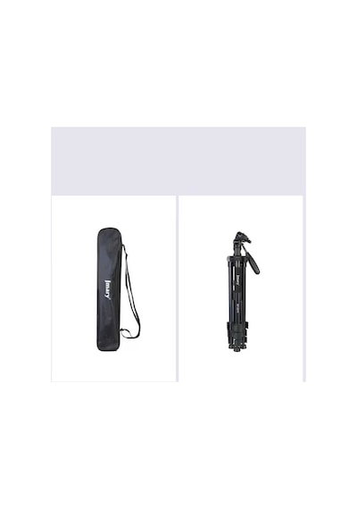 Jmary KP2274 Tripod 147 cm 3 Kademeli Profesyonel Oynar Başlık - ZORE-262650 Siyah