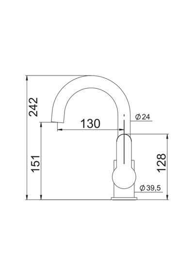 Nsk Molera N4013202 Kuğu Lavabo Bataryası Krom Gri