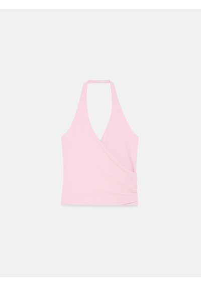 Dilvin 21268 Halter Top-toz Pembe
