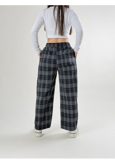 Cocopelli Ekose Kadın Baggy Pantolon Coc2681 Desenli