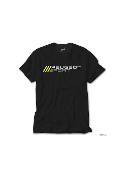 Peugeot Sport Slash Siyah Tişört Siyah