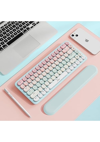 Fun+ Brown Switch Bluetooth Kablosuz İngilizce Mekanik Q Klavye Rainbow