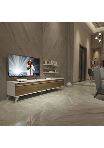Decoraktiv Eko 4 Mdf Std Retro Tv Ünitesi Tv Sehpası Beyaz - Pera