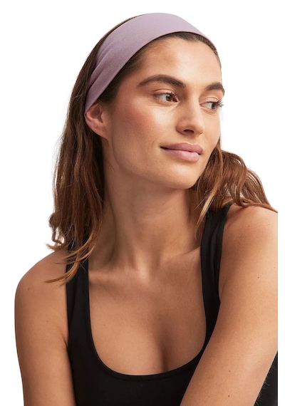 Saç Bandı Pamuk Kadın Bandana Spor Kafa Bandı Headband Lila