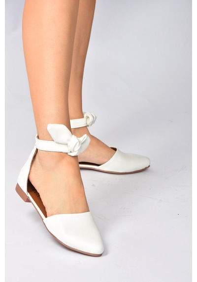 Fox Shoes Beyaz Kadın Babet H726761509 Beyaz