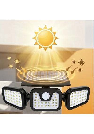 Powermaster Mx-w771a Sensörlü 3 Modlu 74 Ledli Solar Aydınlatmalı Duvar Lambası Şeffaf