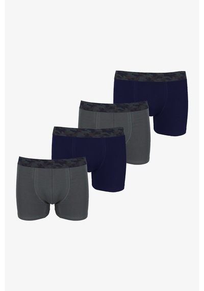 Koza İç Giyim Erkek 4'lü Pamuklu Likralı Boxer Ko9003bx.04 Lacivert - Yeşil