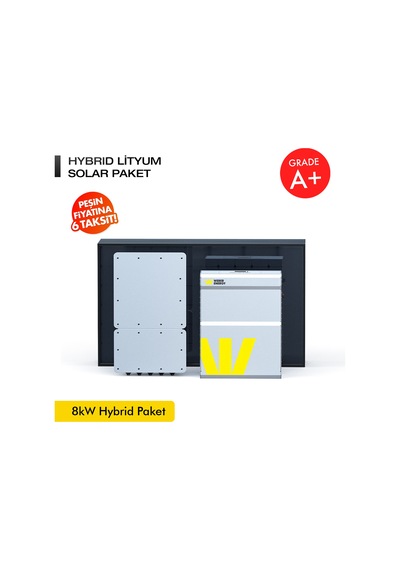 Werer Energy 8kW Hybrid Solar Paket - LiFePO4 Batarya/Inverter/Solar Panel