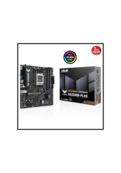 Asus Tuf Gamıng A620am-plus, 4xddr5, 2x M.2, Hdmı, 2xdp, Amd Ryzen 7000 Serisi, Am5 Soket Anakart