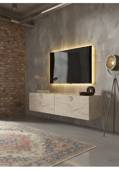 Resital Tv Ünitesi S1245-8 Traverten Traverten
