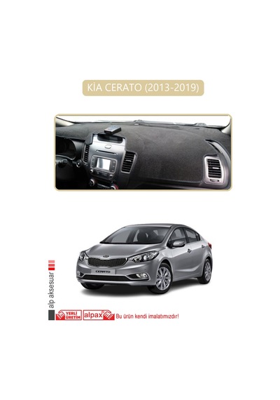 Kia Cerato 2013-2019torpido Koruma Halısı Bej Kenar