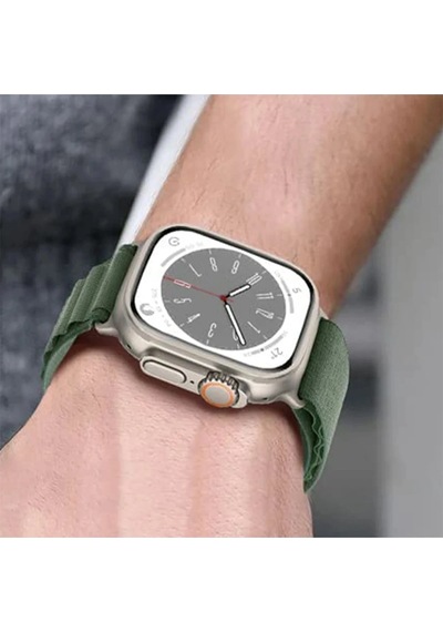 Gld-spt- Newface Apple Uyumlu Watch 42mm Mountain Kordon - Kırmızı