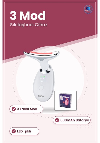 Yüz Masaj Aleti 3 Mod 600mah Boyun Sıkılaştırıcı Cihaz Şarj Edile