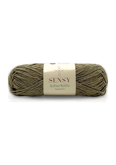 Premium Softee Raffia Yumuşak Rafya İpi Kağıt İpi El Örgü İpi Hobi İpi Supla İpi Çanta İpi Haki