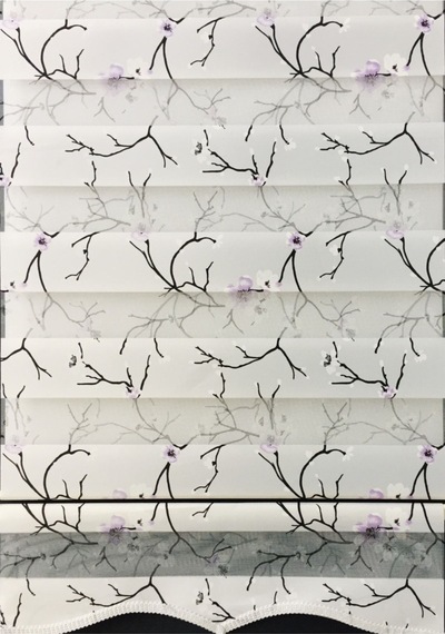 Lavanta Desenli Zebra Stor Perde Beyaz - 107260945 Beyaz