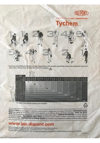 Dupont Tychem C 2000 Biyolojik Koruma Tulum En Üst Seviyeen 14126