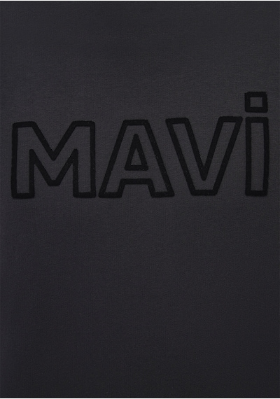 Mavi - Mavi Logo Baskılı Siyah Sweatshirt 0610941-900 Siyah