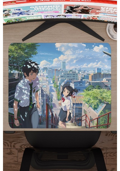 Kimi No Na Wa Kaymaz Dikişli Kauçuk Oyuncu Mousepad V3 - 48x40 Xl Gaming Mouse Pad Fare Altlığı