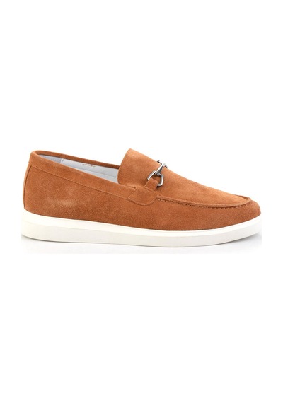 Bambi Taba Hakiki Deri Erkek Loafer Ayakkabı E01011032802 Taba