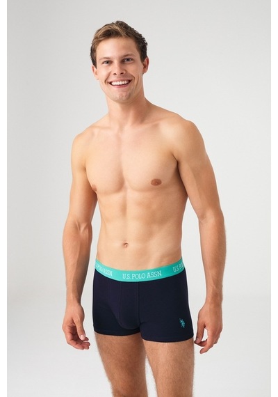 U.S. Polo Assn. Erkek Gri Melanj - Lacivert 2 Li Boxer 80362 Gri