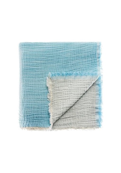 Müslin Pike Tek Kişilik, 100% Pamuk 4 Katlı Kaliteli Müslin Yatak Örtüsü, Dekoratif Şık Yumuşak Hafif Yazlık Pike Açık Mavi, Tek Kişilik 160x220 Cm Açık Indigo