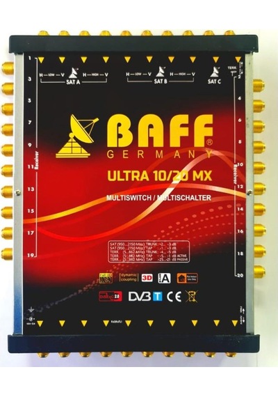 Baff 10/20 - 3Uydu Girişli 20Çıkışlı Uydu Santrali Multiswitch