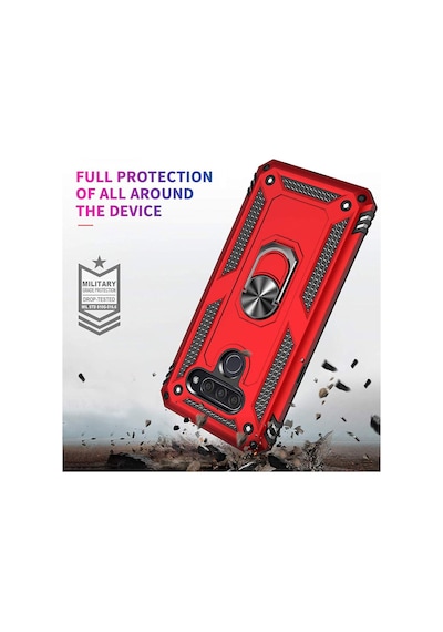 LG Uyumlu Q60 Kilif Zirhli Standli Miknatisli Tank Kapak 392976097
