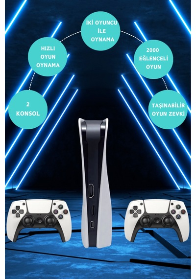 Taşınabilir Çift Kol 30.000 Atari Oyunlu 2.4g Kablosuz Oyun Konsolu 4k Game Stick Retro Konsol