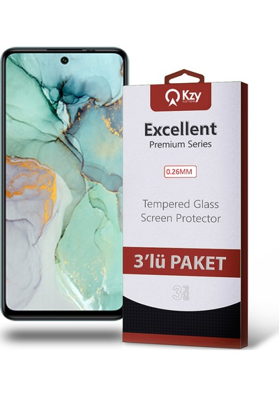 General Mobile GM22 Plus ile Uyumlu Kırılmaz Temperli Ekran Koruyucu Cam Ekonomik 3'lü Paket