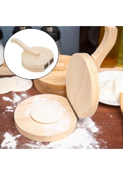Masif Ahşap Hamur Pressi - Mutfak Hamur Bastırma Aparatı 20 Cm 00177508