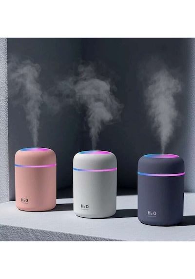 Ultrasonik Oda Ve Araç Hava Nemlendirici Buhar Makinesi Ve Aroma Difüzörü Koku - 5 Adet Koku Hediyeli