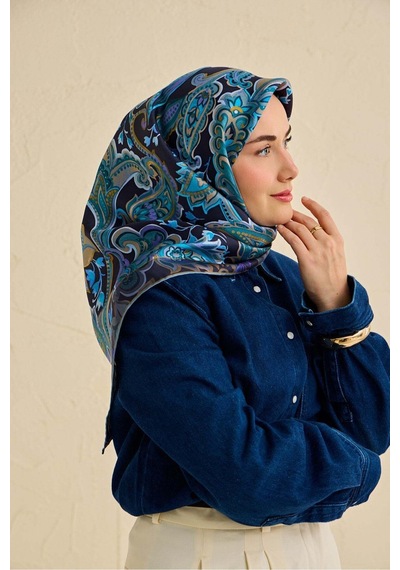 Silk Home Twill İpek Eşarp 11504-20 Mavi