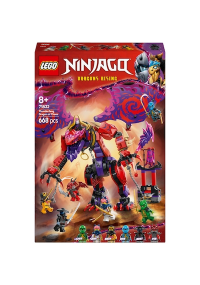 LEGO® NINJAGO® Thunderfang Kaos Ejderhası 71832 - 8 Yaş ve Üzeri Çocuklar için 6 Ninja Minifigürü İçeren Yaratıcı Oyuncak Yapım Seti (668 Parça)