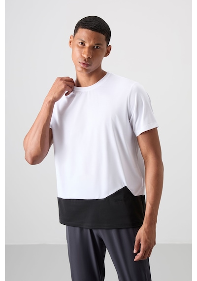 Tommy Life Beyaz Polyester Nefes Alan Dokulu İnce Esnek Standart Fit Erkek Performans T-shirt - 88383 Beyaz