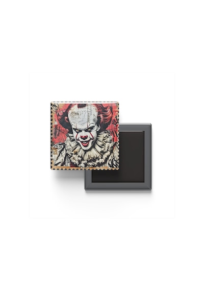 Pennywise - Baskılı Buzdolap Magneti Kare - 9x9 Cm