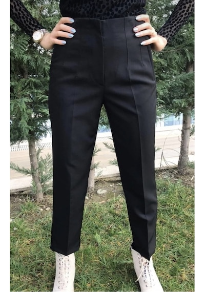 Lavajeans Yüksek Bel Pantolon Siyah