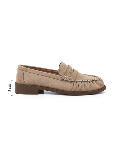 Gönderir Kadın Vizon Süet Loafer Ayakkabı Ddza87335885