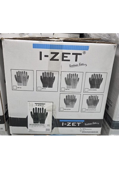 I-zet Inp05 Kırmızı Siyah Polyester Örme Nitril Eldiven 288 Adet