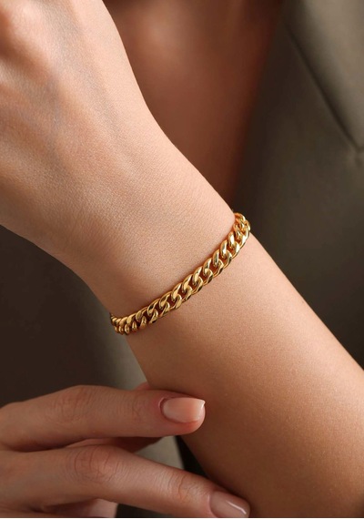 14 Ayar Altın Gurmet Bileklik 6 Mm Sarı Altın 00214933