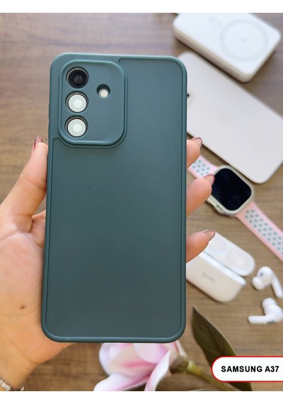 Samsung Galaxy A37 Uyumlu Kamera Korumalı Darbeye Dayanıklı Renk Atmayan Keep Silikon Kılıf Haki