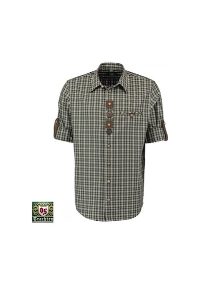OS-Trachten Kareli Regular Fit Erkek Gömlek 43/44 Gri