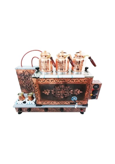 Tiryaki Doğalgaz Ve Elektrikli Marka 3 Demlikli Çay Kazanı Full Otomotik Çay Ocağı Kazanı