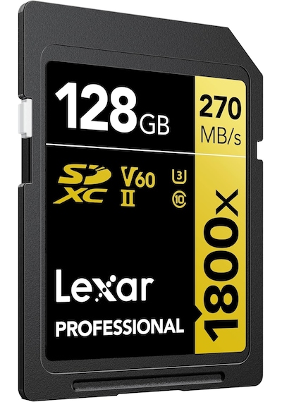 Lexar Prof 128gb 1800x Sdxc Uhs-ıi 270mb/s Read 180mb/s Write C10