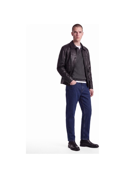 Koton Normal Bel Cepli Pamuklu Vintage Straight Fit Jean Pantolon Koyu İndigo 7wam40148nd