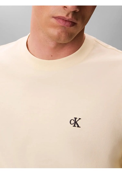 Calvin Klein Ss Easy Monogram Tee, Zrk, S Sarı Erkek T-shirt