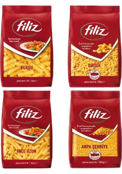 Set 4x Makarna Burgu-dirsek-ince Uzun- Arpa Şehriye
