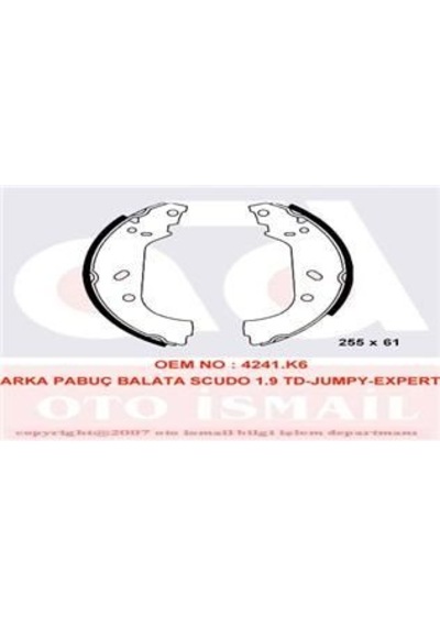 VALEO 562552 Kampana Balata Ulysse 94- Scudo 96- / Z (Zeta) 94- / 806 94- Expert 95- / Evasıon 94- Jumpy 95-